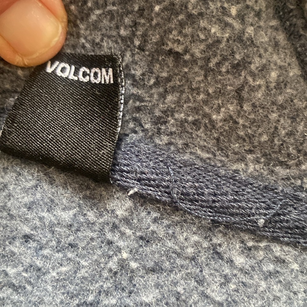Volcom Dark Blue Hoodie with Logo size - Picture 9 of 10